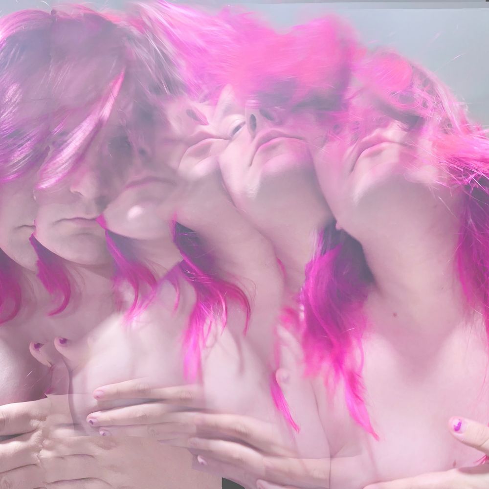 Image of my next album’s artwork. It’s a glitchy selfie i took of myself when i dyed my hair pink and felt really sexy and confident for the first time. That’s the feel of this upcoming album so i feel this image encapsulates the vibe well. :)
