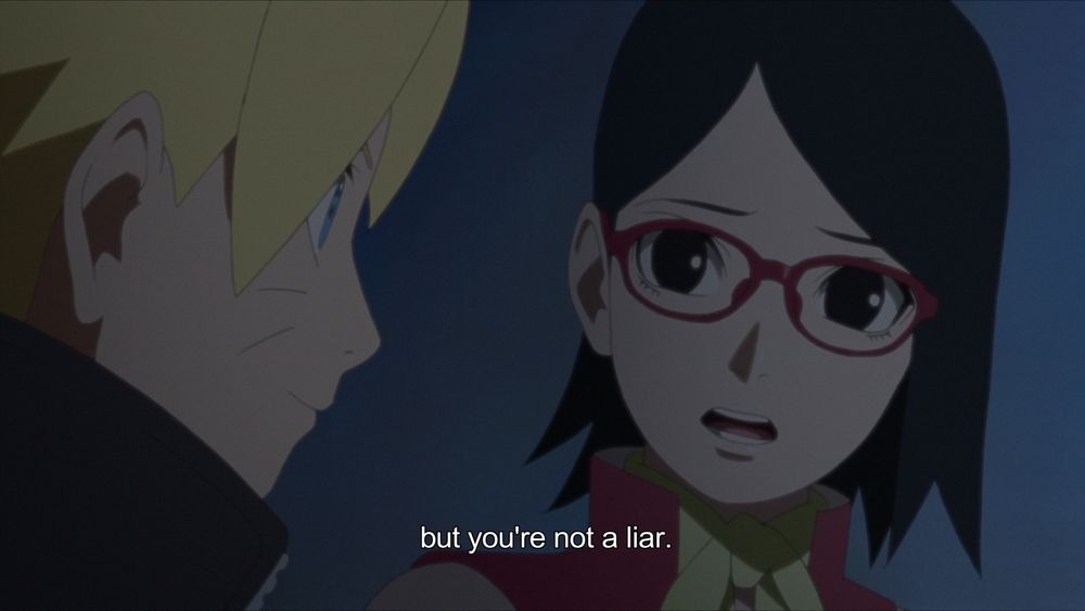 Sarada: "I know you're not a liar."