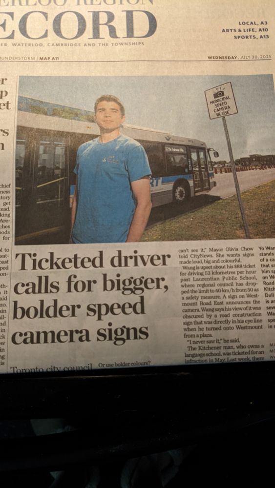 News headline: Ticketed driver calls for bigger, bolder speed camera signs