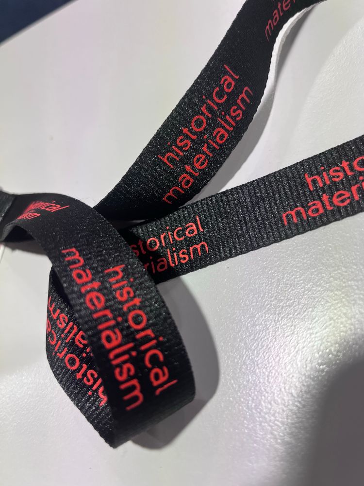 Historical Materialism conference lanyard