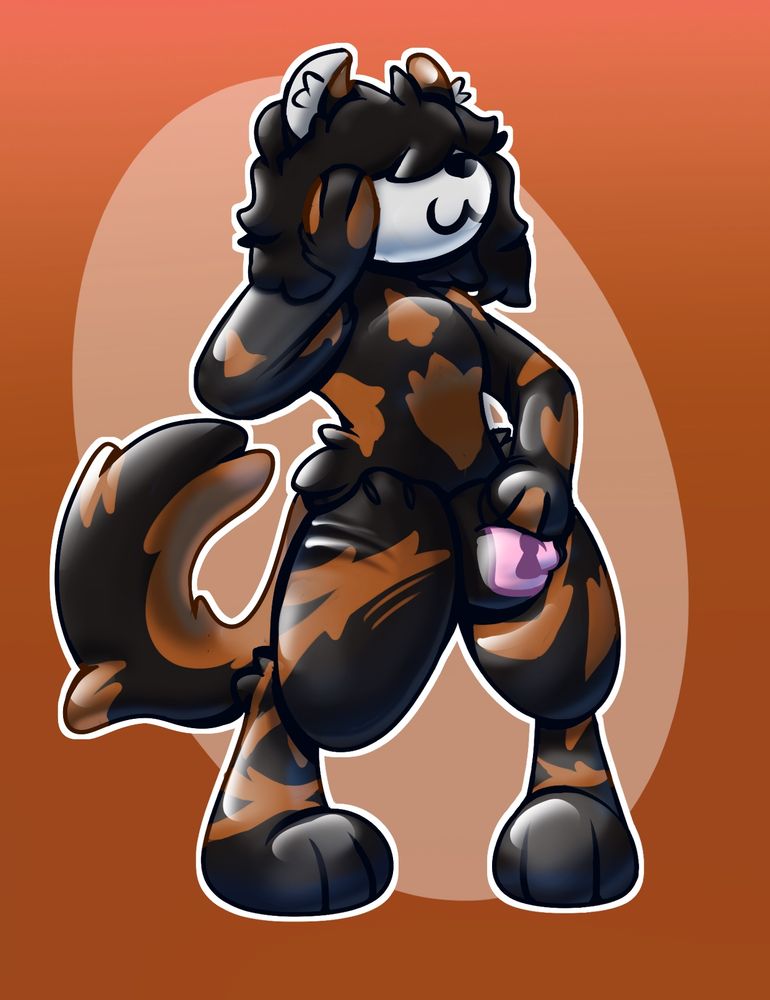 A rubberized version of my sona, with a perma “:3” and a thick, needy nullge 