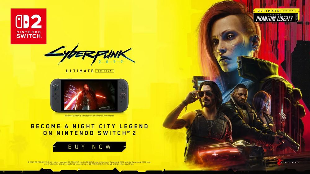 Cyberpunk 2077 Switch 2 sales
