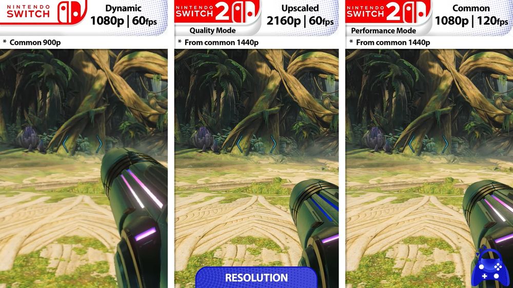 Metroid Prime 4 Nintendo Switch 2 vs. Switch comparison