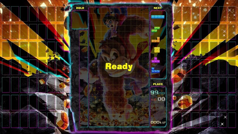DK Bananza theme in Tetris 99