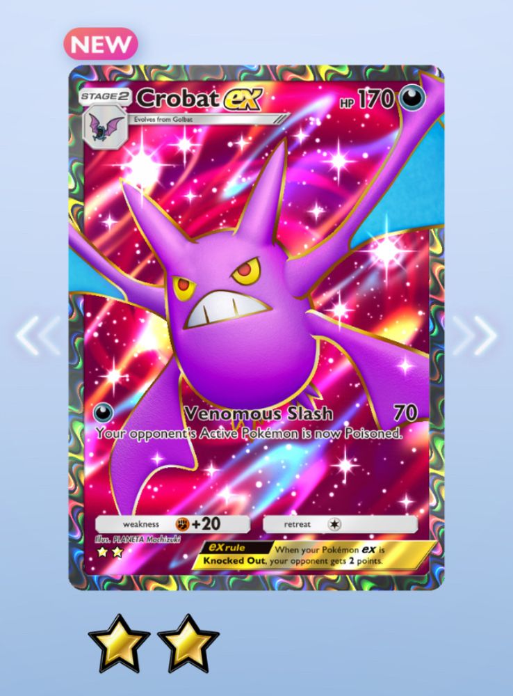 2 star Crobat ex card in Pokémon TCGP