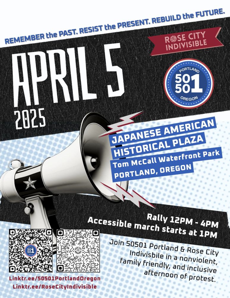 Japanese American historical plaza, Tom McCall Waterfront Park, Portland, Oregon. Rally 12 to 4, accessible March starts at 1 pm.