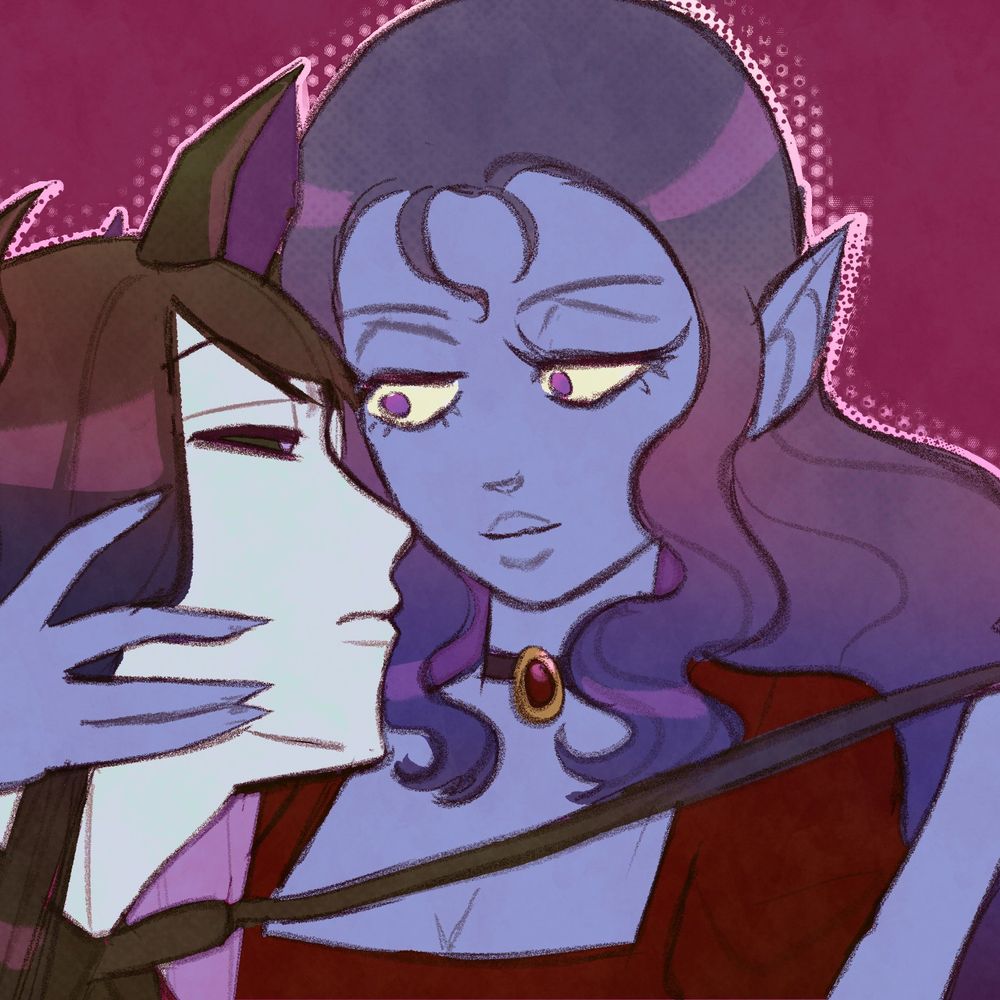 Woman pulls man's tie.