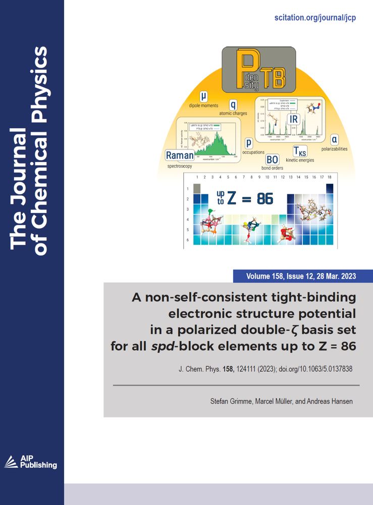 Cover image for PTB on the "The Journal of Chemical Physics".