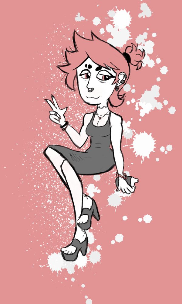 Becky Red drawn in Clip Studio Paint