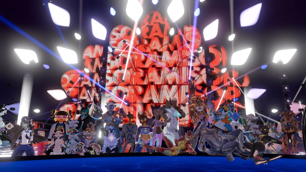 The Virtual Reptile Room group photo at Furality Somna 2025