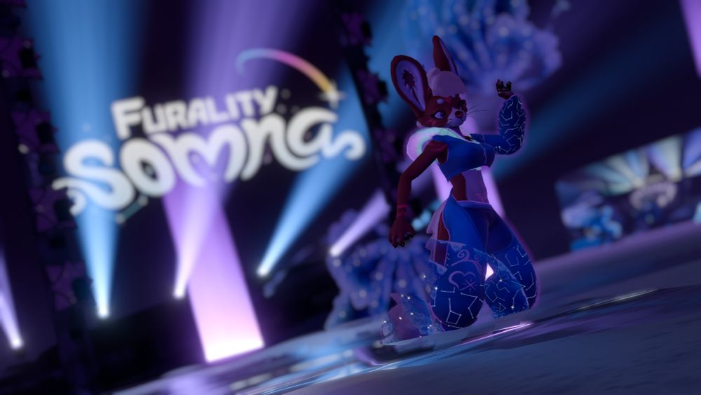 Elliepop dancing with her fans at Furality Somna 2025