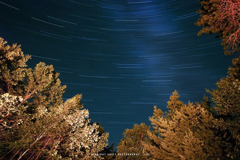 A long exposure of the milky way galaxy taken in the forests of Northern Maine. 