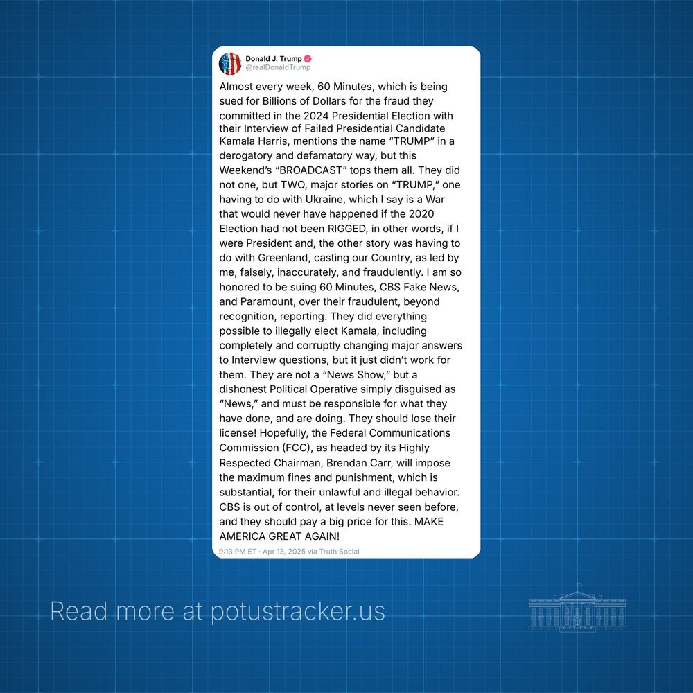 POTUS Tracker Update