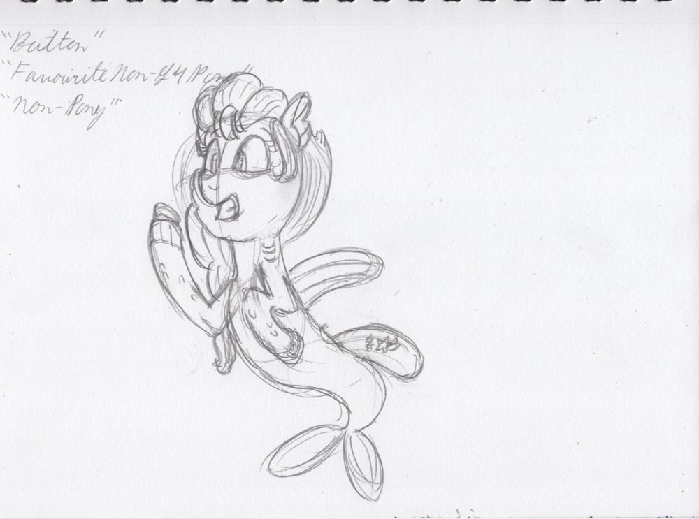 Pencil planning sketch.