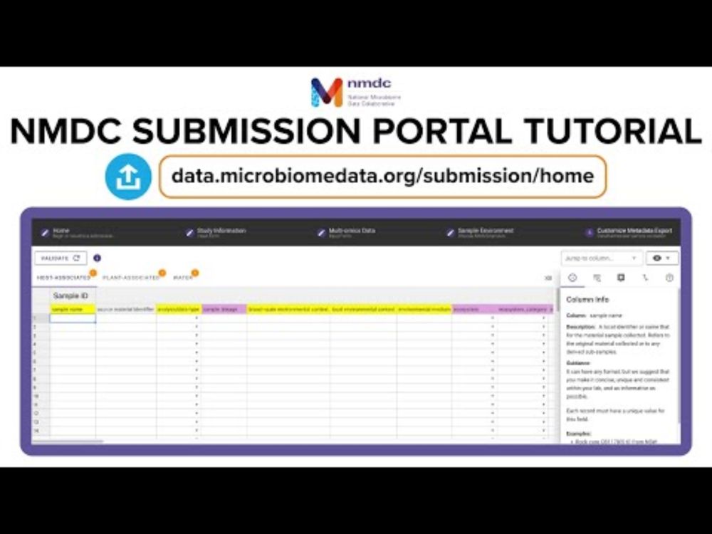 Validating and submitting metadata through the NMDC Submission Portal - 2025 tutorial video