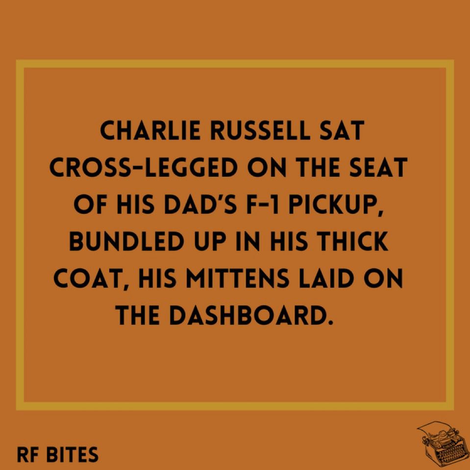 Charlie Russell sat cross-legged on the seat of his dad’s F-1 pickup, bundled up in his thick coat, his mittens laid on the dashboard. 
