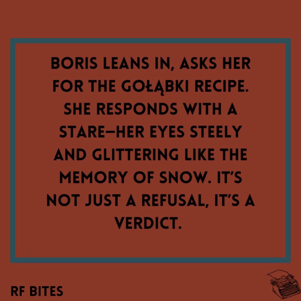 Boris leans in, asks her for the gołąbki recipe. She responds with a stare—her eyes steely and glittering like the memory of snow. It’s not just a refusal, it’s a verdict. 