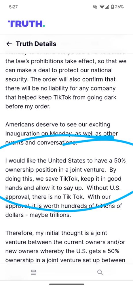 The US government wants their greedy manipulative hands on it and I think they might just get their way 