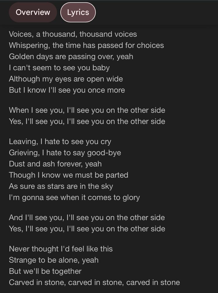 Lyrics of the song