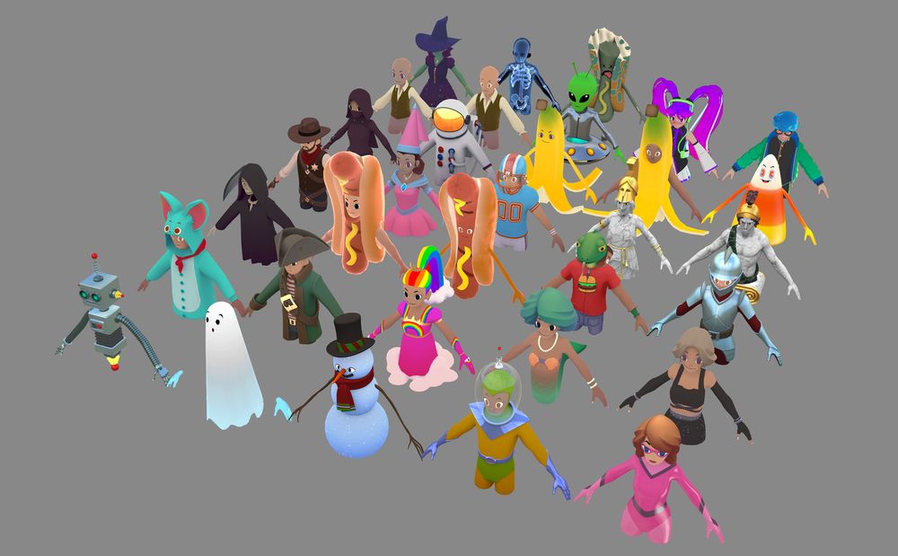 Roughly 30 different avatars I made for Creature Crew 