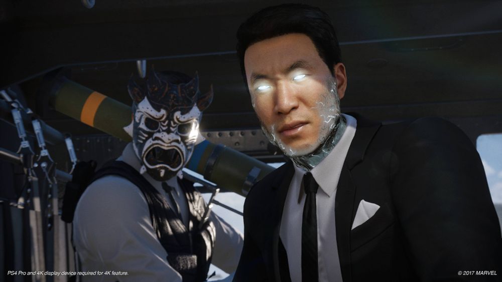Mr. Negative and one of his goons from Marvel's Spider-Man (2018)