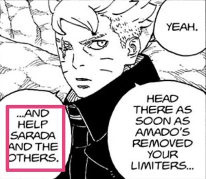 Boruto and Kawaki making a plan for the mission in the Land of Wind 