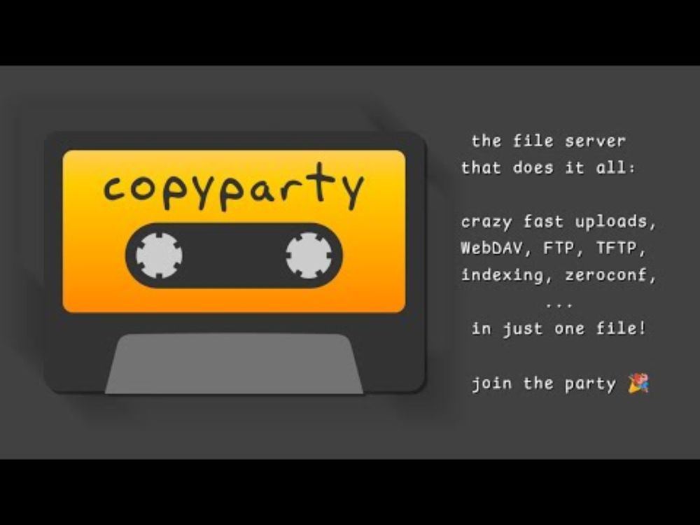 introducing copyparty, the FOSS file server