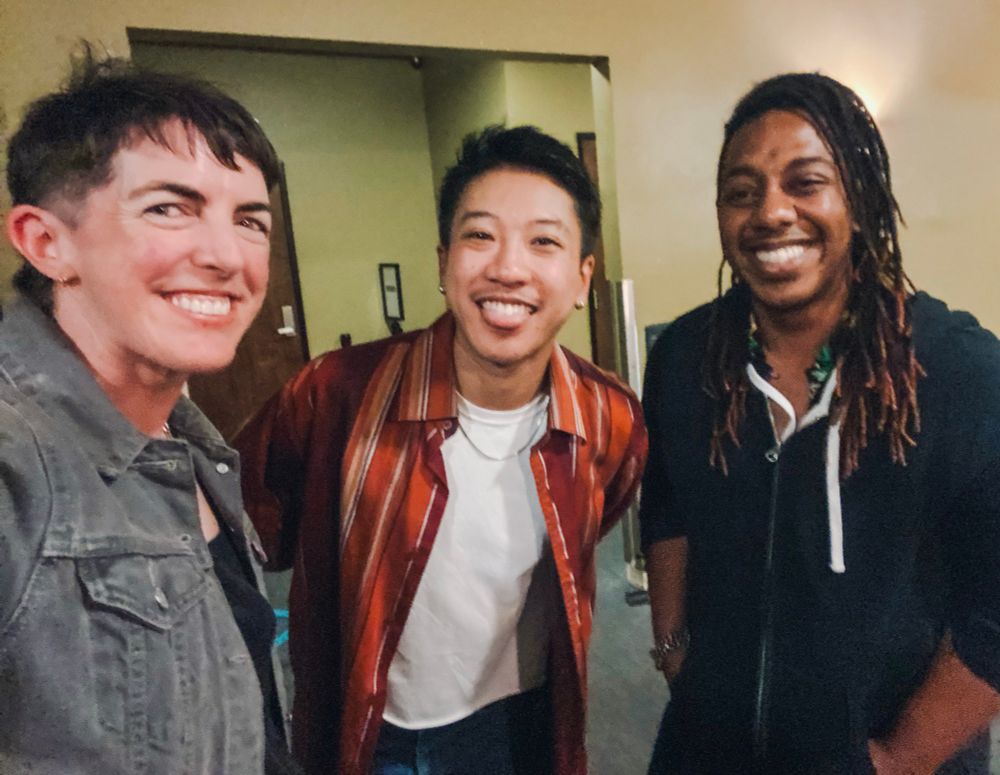 Selfie after James’ set with Jam and Given.