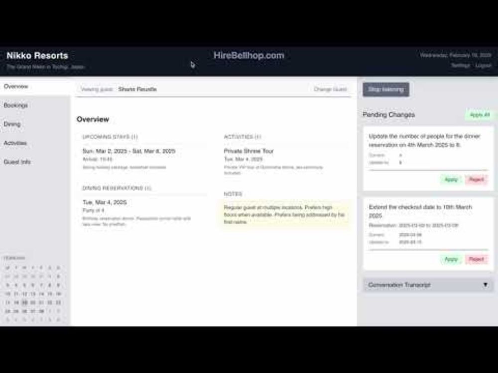 Bellhop Event Demo
