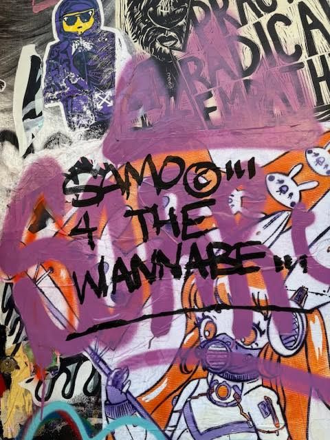 A photo of a tag by Al Diaz at 57 Great Jones St. Diaz was a onetime Basquiat collaborator. 