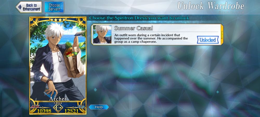 Emiya from fate grand order with his summer outfit