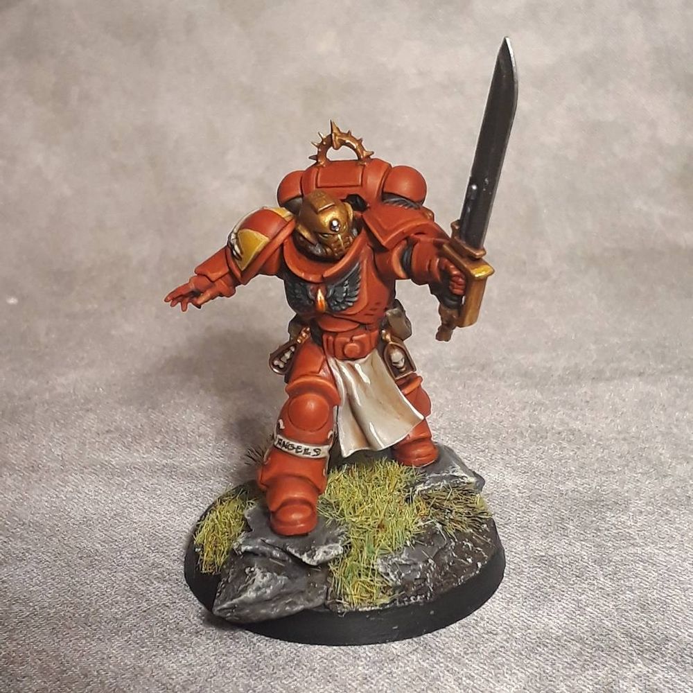 Blood Angels lieutenant with power sword and hand 