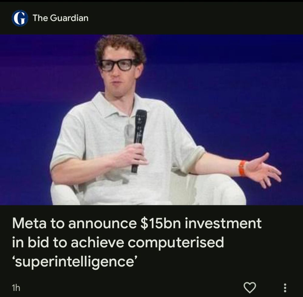 Meta to announce $15bn investment in bid to achieve computerised 'superintelligence'