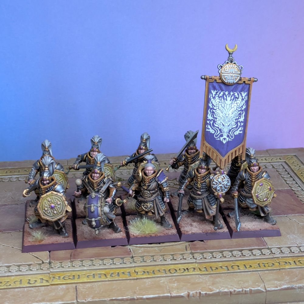 Jade warriors with swords and shields plus command 
