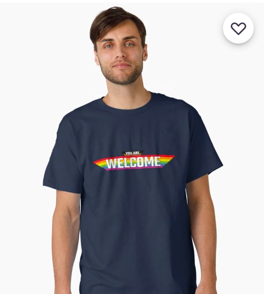 Pride flag You Are Welcome tee 