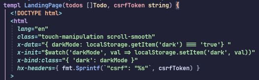CSRF Token with HTMX