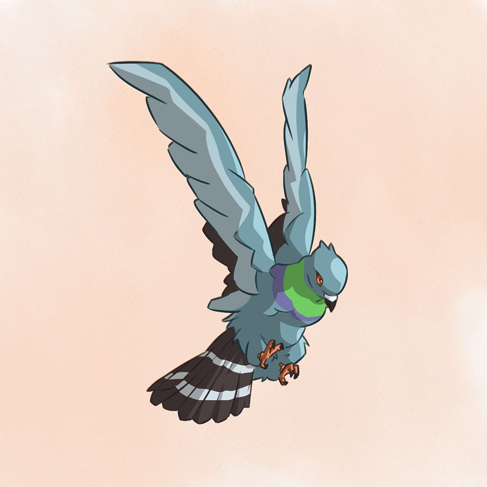 Un majestueux pigeon volant