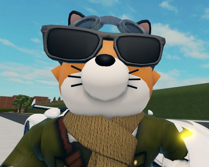 Finley in front of an expensive car that he doesn't own, stupid lying fox