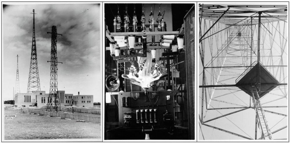 Undated photographs of the Radio-Nations station in Prangins.