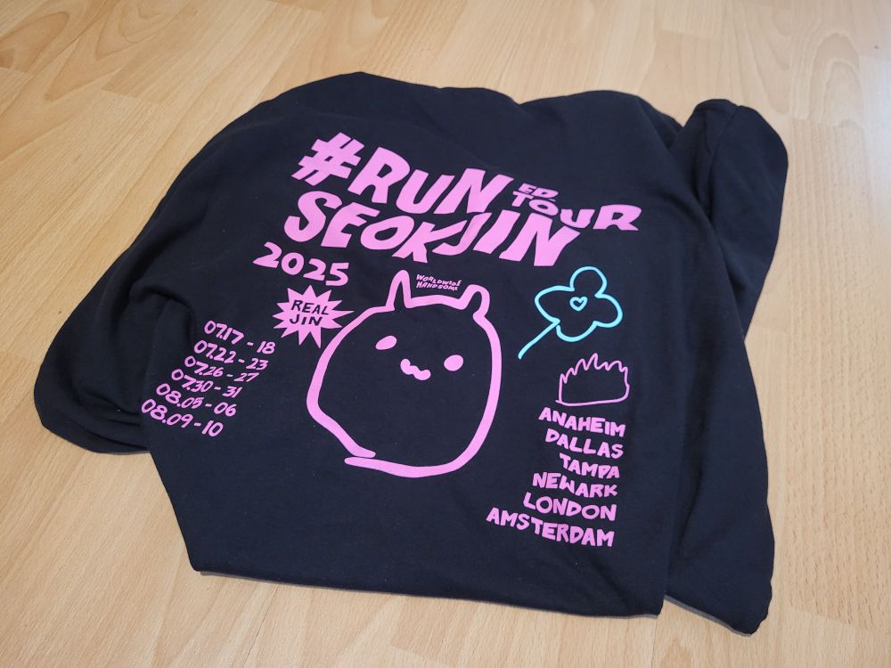 A merch t-shirt from Jin's tour