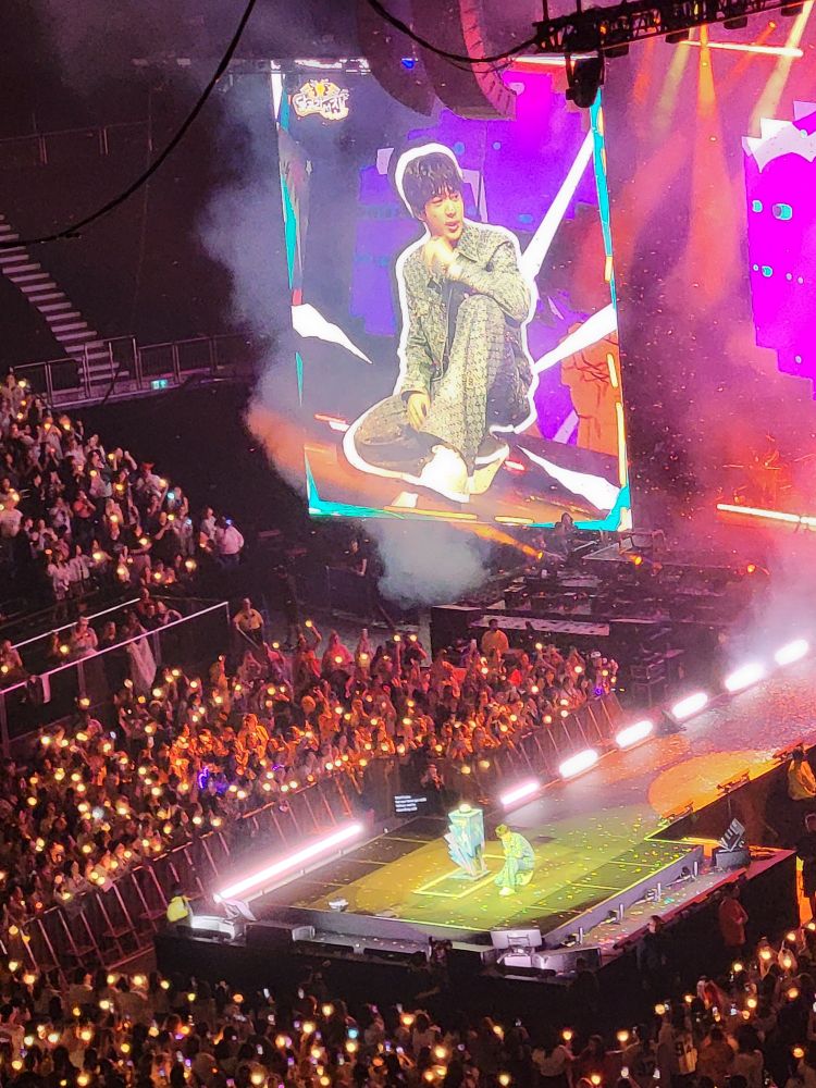 Jin on stage in London
