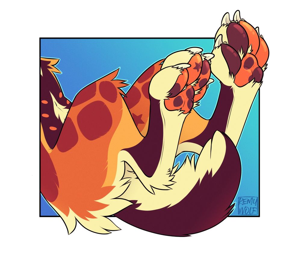 A portrait of butt and paws.  A butt pawrtrait.