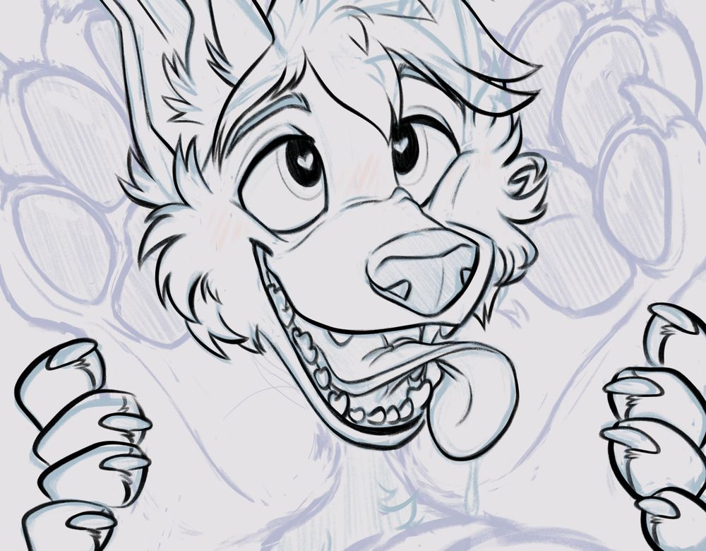 canine licking some paws