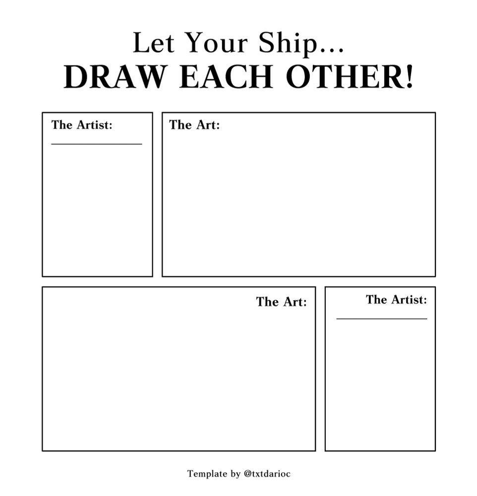 The blank template for “Let your ship draw each other!”