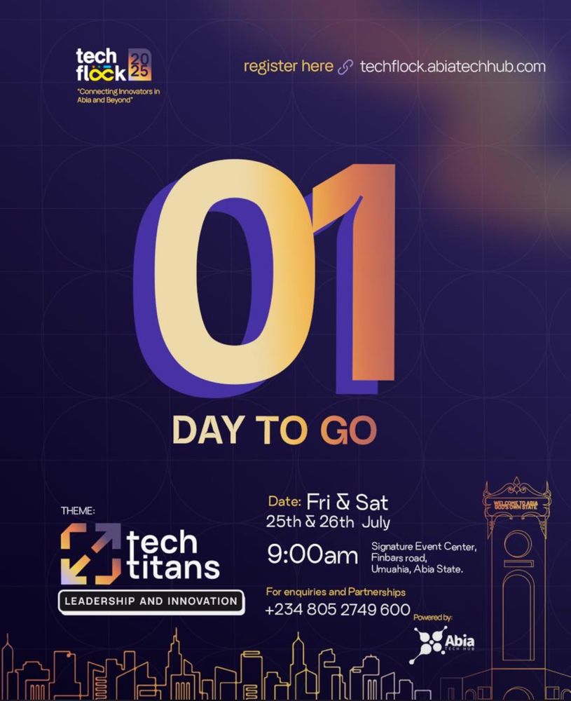 Tech titans 1 day to go flyer 