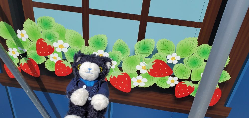 窓辺のイチゴとプリキャ