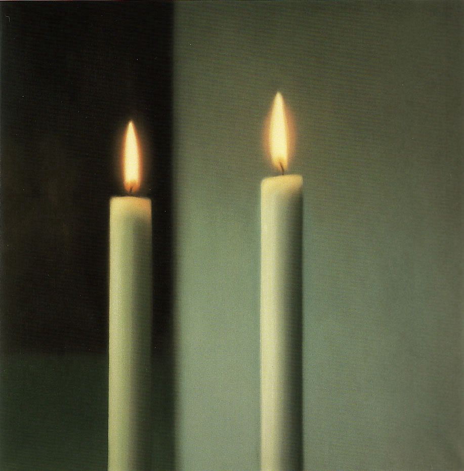 Two Candles (1982) by Gerhard Richter. Oil on canvas 140cm × 140cm.
