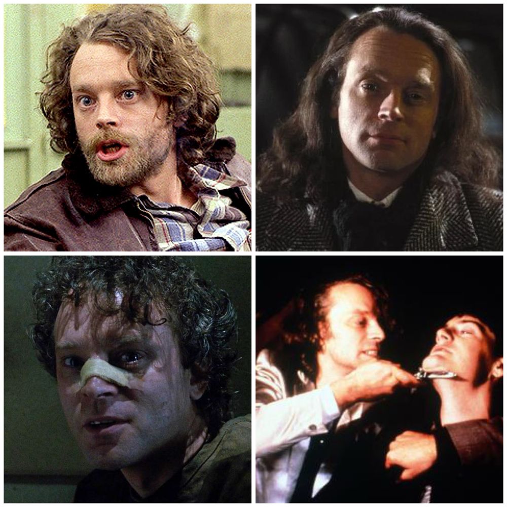 Brad Dourif in Eyes of Laura Mars, Child’s Play, The Exorcist III, and Blue Velvet