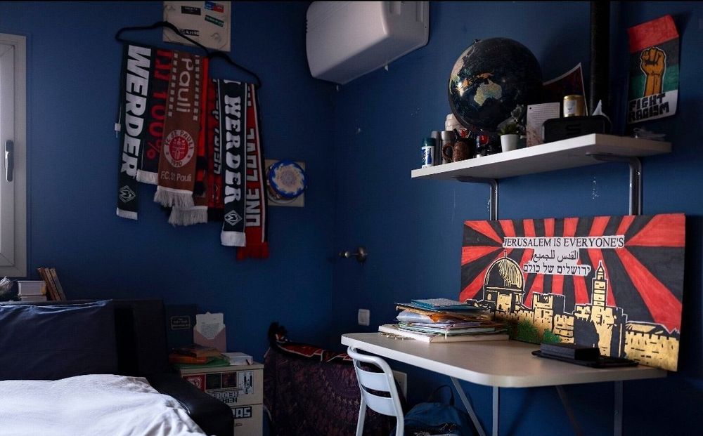 The bedroom of Hersh Goldberg-Polin. "Jerusalem is Everyone's"