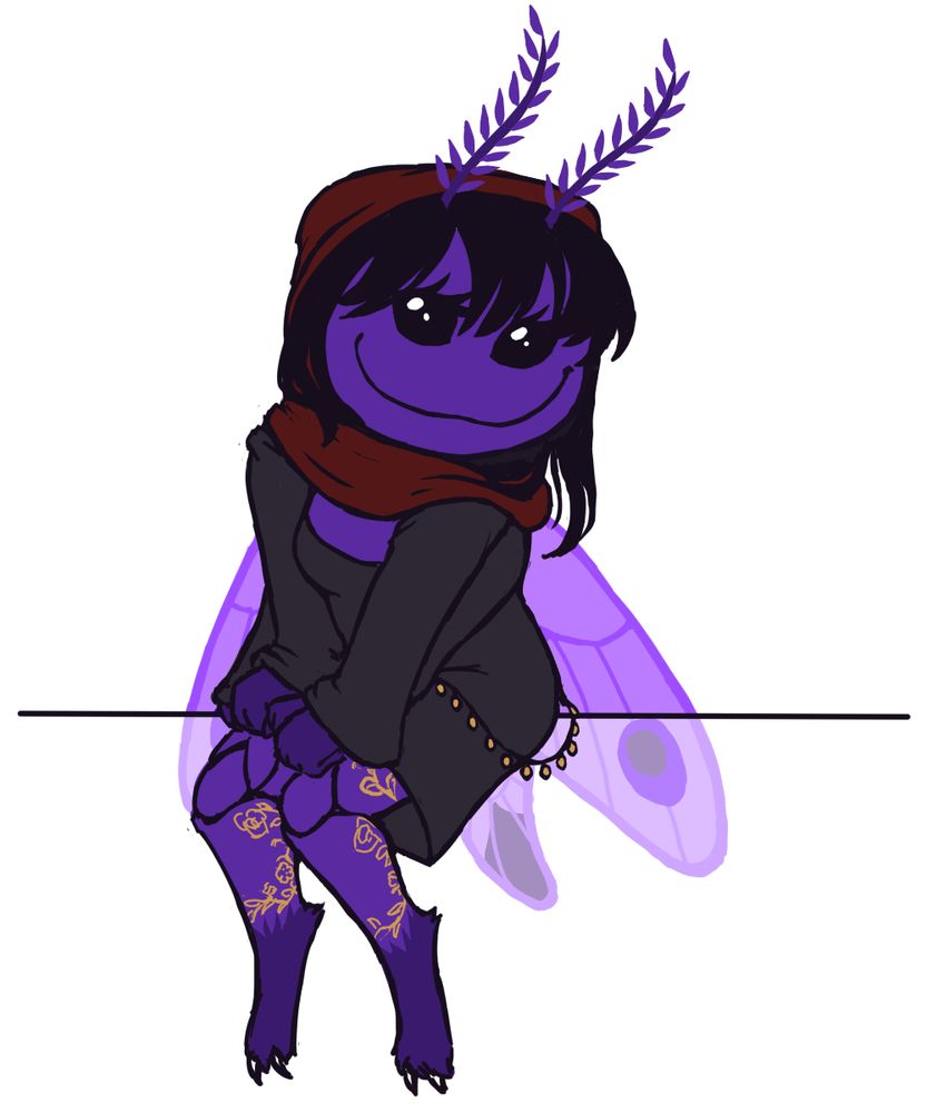 a moth sitting